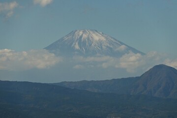 Japan tourist attraction. Fuji in late autumn.