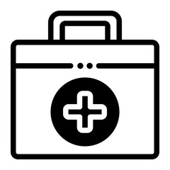 Obraz premium first aid kit box icon