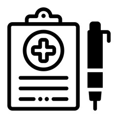 Obraz premium clipboard medical report document icon