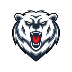 bear head color illustration, a simple vector design