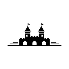 palace silhouette illustration, a simple vector design
