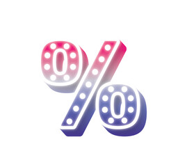 02 Symbol Pink Blue Bulb Light Percent