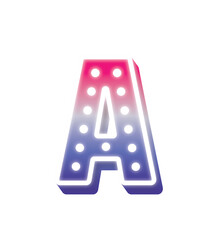 Alphabet Pink Blue Bulb Light A