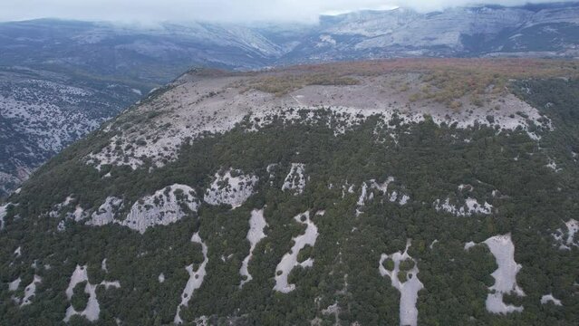 Baou Mourine mountain seen from the sky