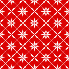 ornament zima wzór czerwony 12 © MiriamArt Studio
