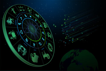 background with zodiac