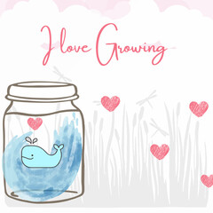 heart in a glass jar