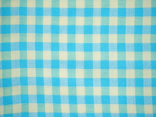 Gingham check pattern in blue and white. Seamless check plaid  tablecloth, other modern summer...