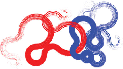 Fototapeta premium Business Corporate Abstract Logo Design . Two brush strokes in Chain . Infinite Shape Cycle Creative Symbol 