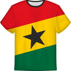 T-shirt design with flag of Ghana