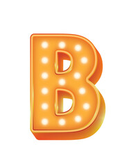 Alphabet Bulb Light Orange B