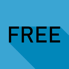 Free web button sign, promotion design label icon, gratis business vector illustration