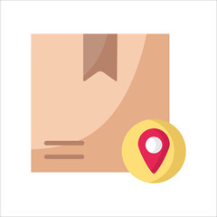 Parcel delivery location icon. Vector illustration for delivery service