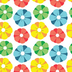 Colorful Floral Pattern Design. Flower seamless pattern.