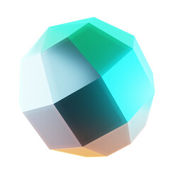 3d holographic colorful glass morphism sphere png element. Mint color light effect.