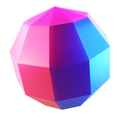 3d holographic colorful glass morphism sphere png element. Fuchsia color light effect.