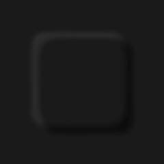 Black Neumorphism soft UI Design for Web design, Application UI and more, Blank button, Vector.