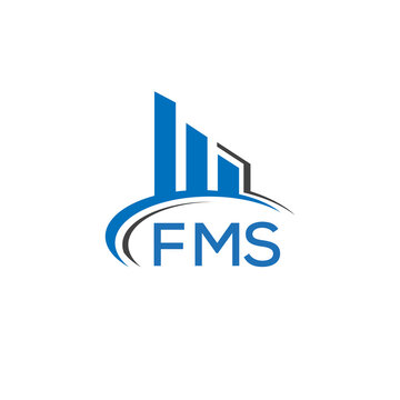 FMS letter logo. FMS blue image. FMS Monogram logo design for entrepreneur and business. FMS best icon.	
