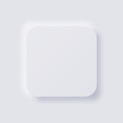 White Neumorphism soft UI Design for Web design, Application UI and more, Blank button, Vector.
