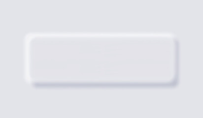 White Neumorphism soft UI Design for Web design, Application UI and more, Blank button, Vector.