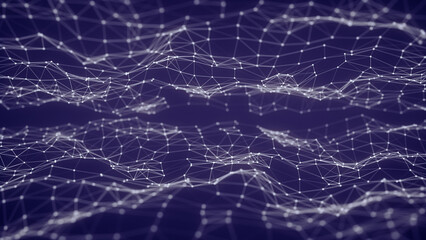 Artificial Intelligence concept showing neural network with plexus