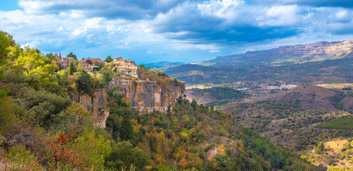 Fototapeta na wymiar Catalonia, Siurana panoramic landscape view