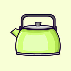 kettle vector illustration with cartoon style