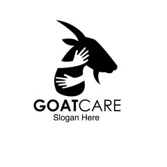 Obraz premium goat care logo design concept