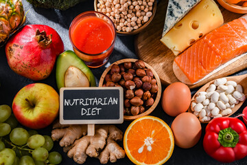 Food products representing the nutritarian diet