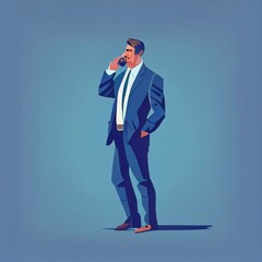 Businessman talking on the smartphone