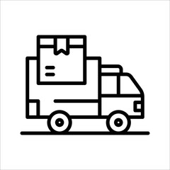 shipping icon isolated on white background vector illustration