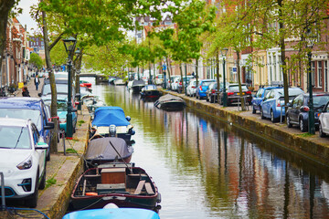 Fototapeta na wymiar Scenic view of beautiful town of Alkmaar in Netherlands