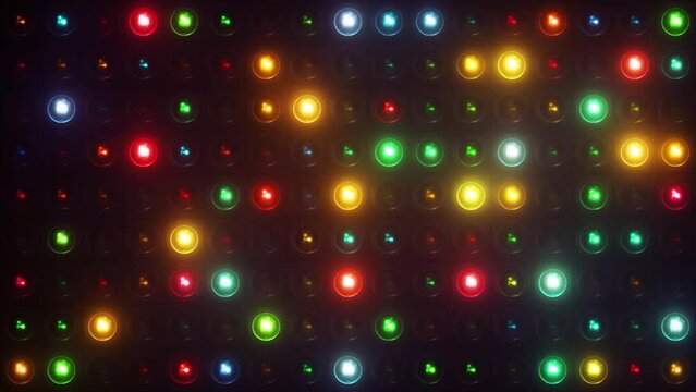 Christmas Colorful Wall of Flashing Lights 4K Background Animation