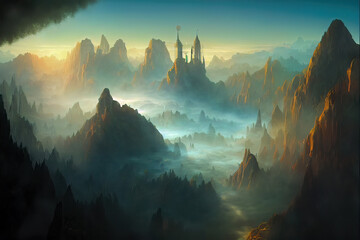 sunrise in the mountains