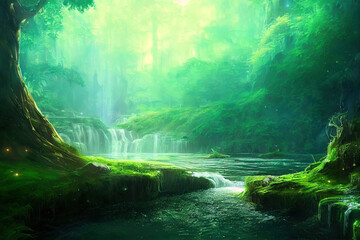 forest in the morning