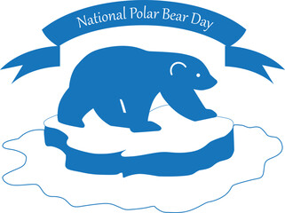 National Polar Bear Day, celebrates polar bear day symbol vector