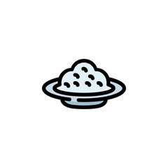 rice vector icon. food and beverage icon filled line style. perfect use for logo, presentation, application, website, and more. icon design color style