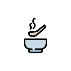 soup vector icon. food and beverage icon filled line style. perfect use for logo, presentation, application, website, and more. icon design color style