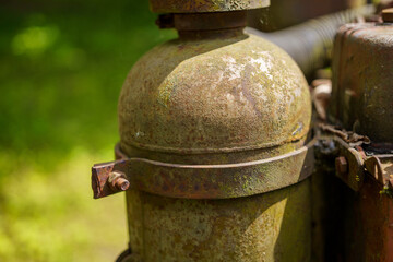old rusty tractor details and closeups