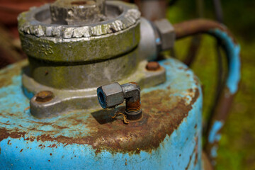 old rusty tractor details and closeups