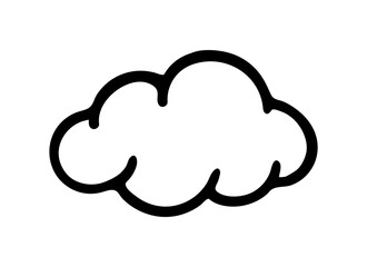 Doodle cloud. Hand-drawn vector illustration