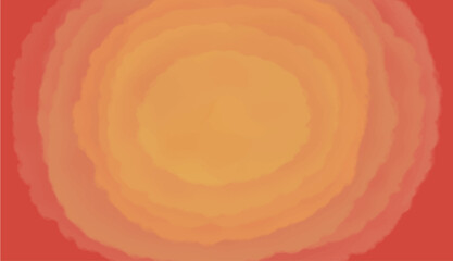 広がりイメージの水彩にじみ素材　オレンジグラデーション　太陽　16：9