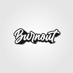 Burnout Typography Design with Retro Style Vector