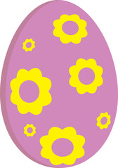 Easter egg, pink and yellow color easter