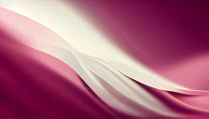 A white smooth wavy flow goes from top to bottom diagonally against a burgundy gradient background.