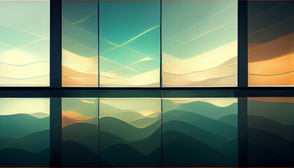 Beautiful abstraction. Picture-collage: in each separate frame there are different abstractions of the sky.