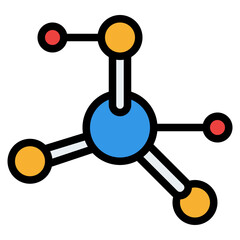 molecular cell chemistry science icon