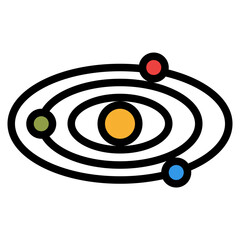 Fototapeta na wymiar orbit space universe science icon