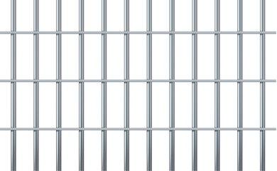Prison bars isolated on white. Vector prison bars illustration. freedom concept.