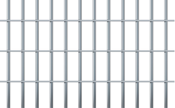 Prison bars isolated on white. Vector prison bars illustration. freedom concept.